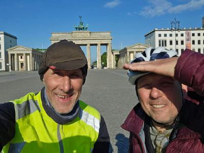 Me with Dave at the Brandenburg Gate, Berlin.